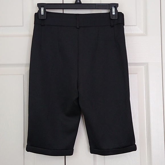 NEW Fashion Nova Walk In The Park Biker Trouser - Black - Picture 8 of 16